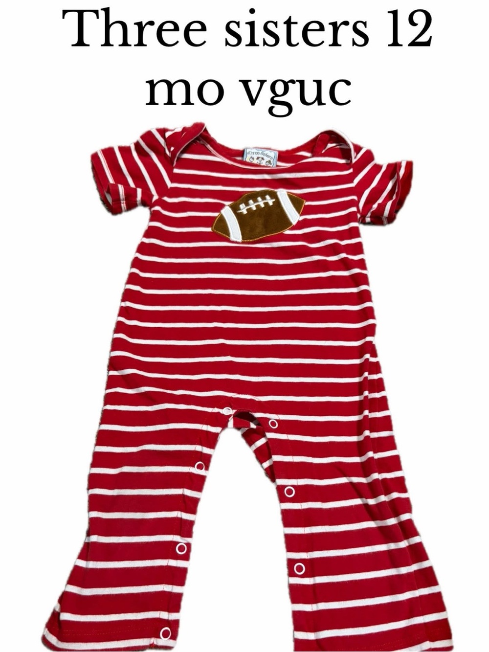 Three sister 12 month boys football outfit